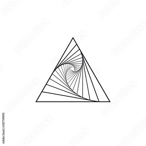 Triangle logo - abstract prism geometric shape graphic geometry line futuristic polygonal layout marketing perspective corporate tech delta spectrum business