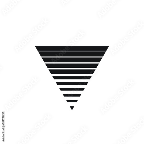 Triangle logo upside down - abstract prism geometric shape graphic geometry line futuristic polygonal layout marketing perspective corporate tech delta spectrum business