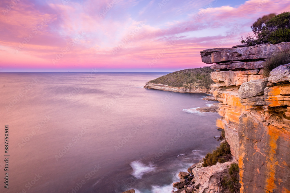 Amazing Sunset Scape along the Coastline in Manly