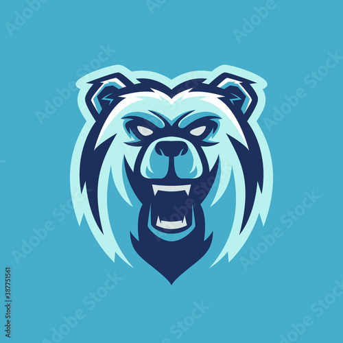 polar bear head illustration photo