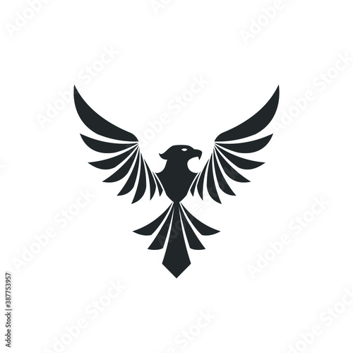 Phoenix logo mascot illustration - blazing fire fighter fantasy hawk eagle predator burn flying hot freedom symbol wings falcon fly