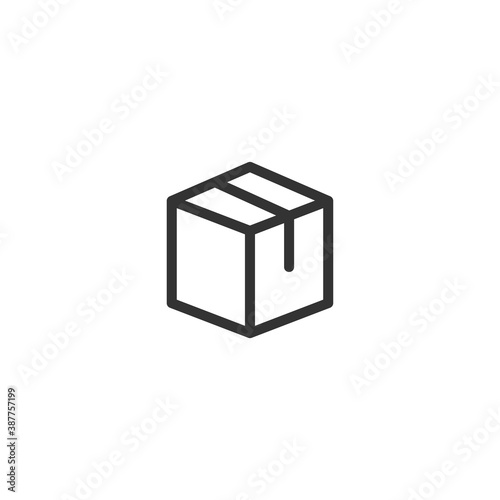 Box icon isolated on white background. Package symbol modern, simple, vector, icon for website design, mobile app, ui. Vector Illustration