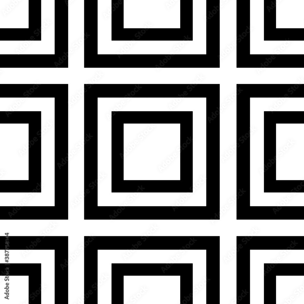 四角形　シームレスパターン　モノトーンA