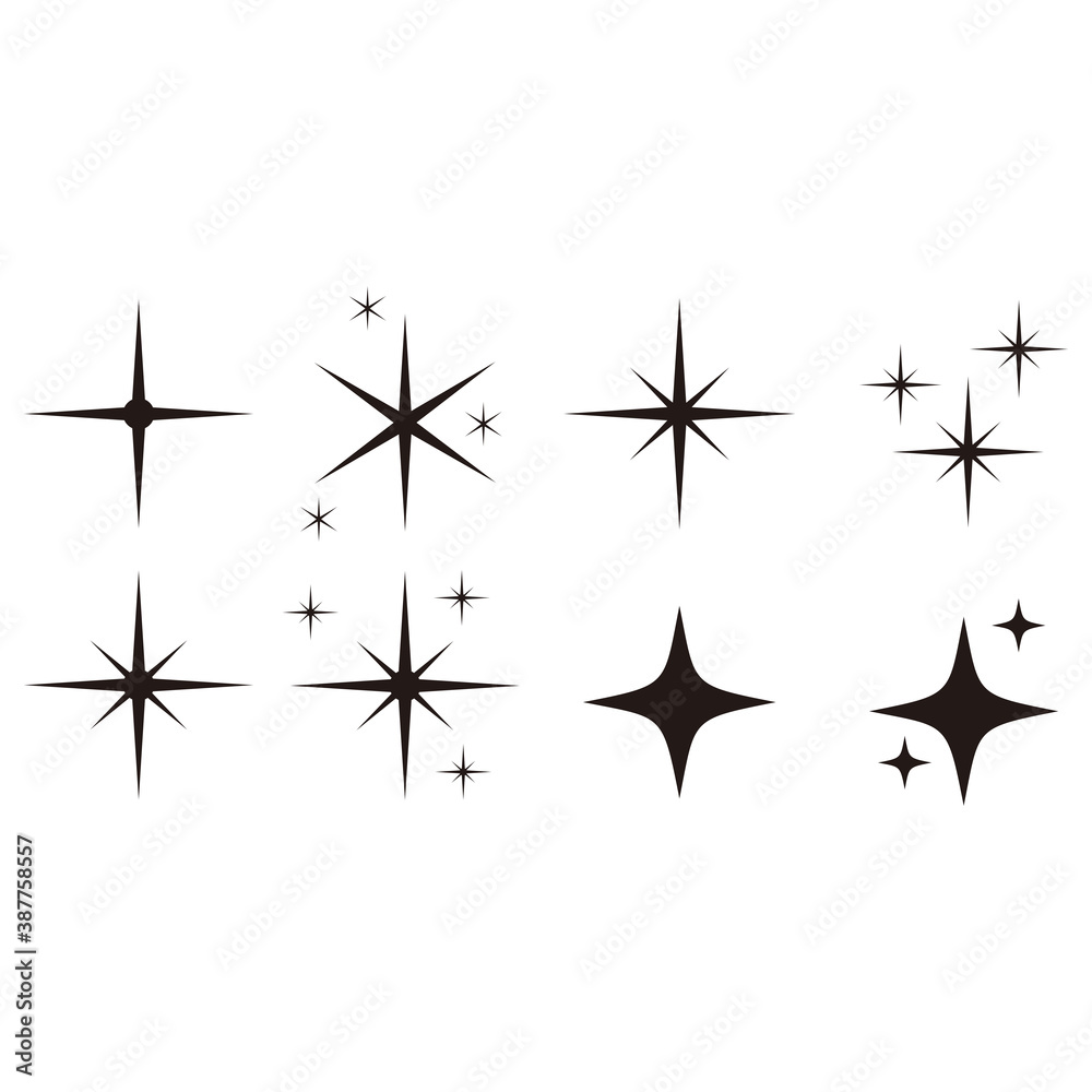 Star icons. Twinkling stars. Sparkles, shining burst. Christmas vector symbols isolated Star icons. Twinkling stars. Sparkles, shining burst. Christmas vector symbols isolated