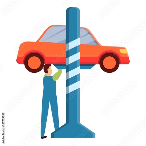 Auto mechanic icon. Cartoon of auto mechanic vector icon for web design isolated on white background