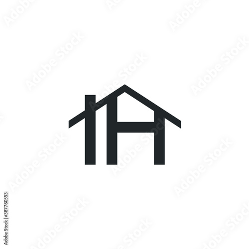 Real estate logo house logo - rent home agent business property apartment office urban rent city skyscraper buy holding realtor residence Cityscape