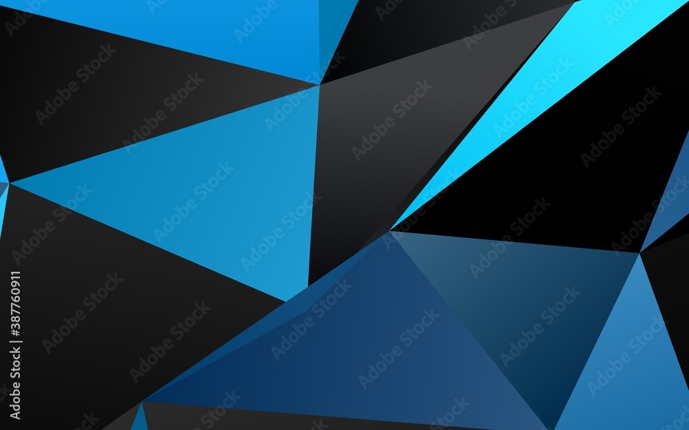 Light BLUE vector polygon abstract backdrop.