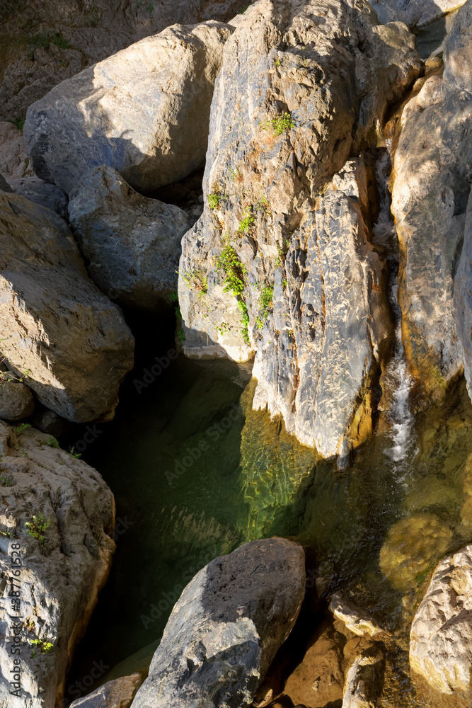 Buccatoggio canyon in Upper Corsica mountain Buccatoggio canyon in Upper Corsica mountain