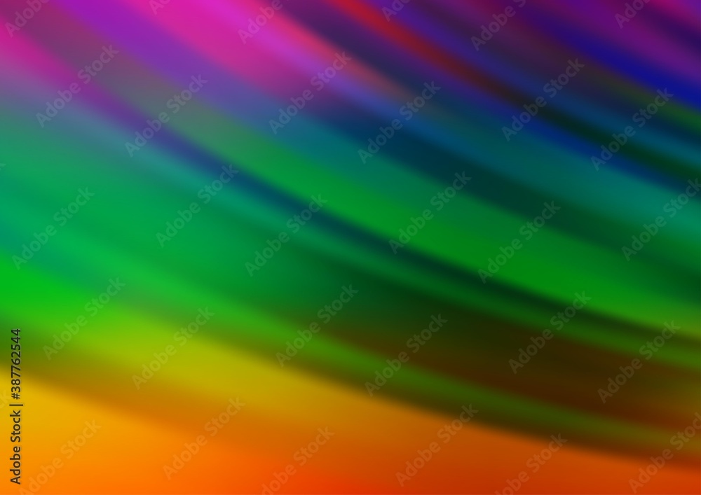 Obraz premium Dark Multicolor, Rainbow vector background with straight lines.