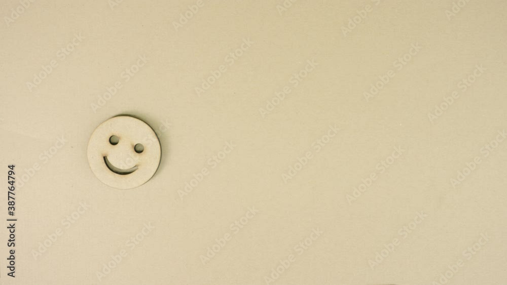Smiley made of recycled cardboard Smiley made of recycled cardboard