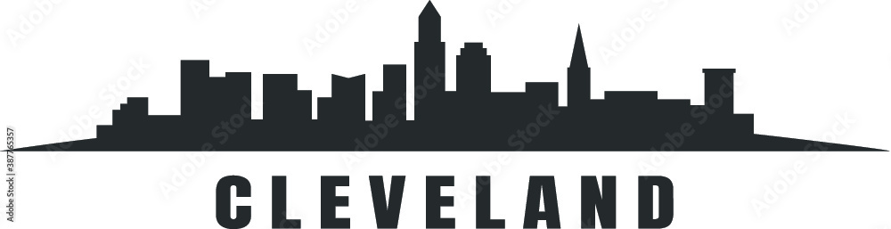 Vector illustration of the Cleveland skyline