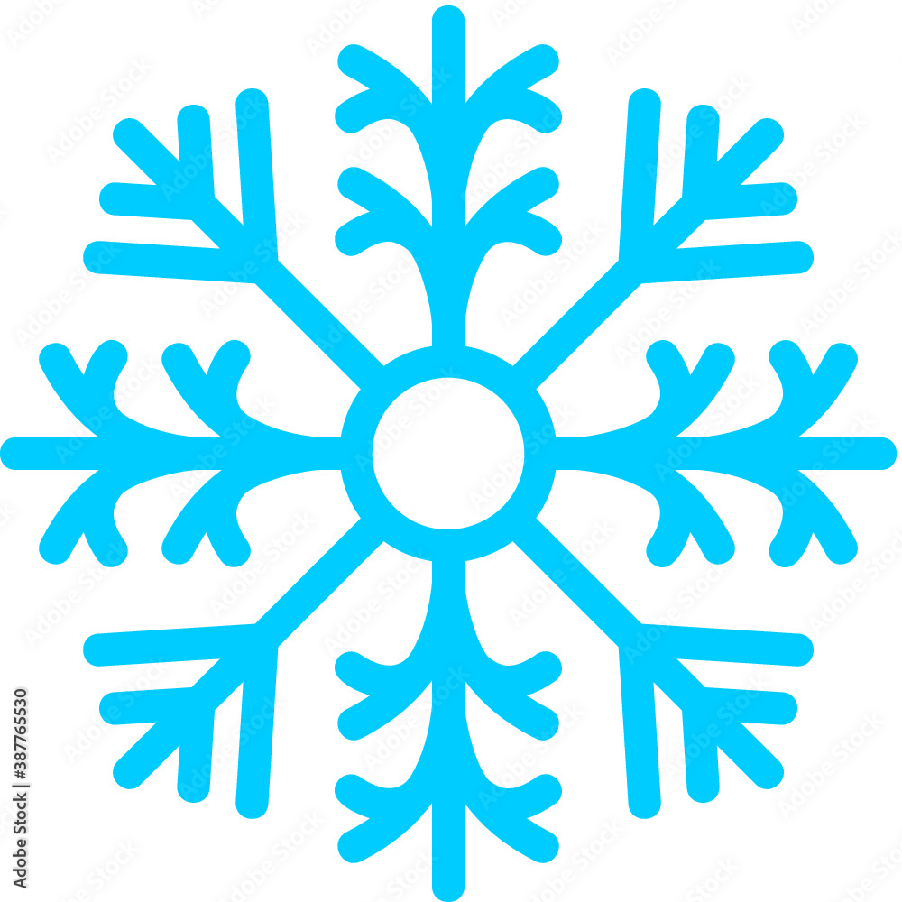 Vector illustration of the blue snowflake Vector illustration of the blue snowflake