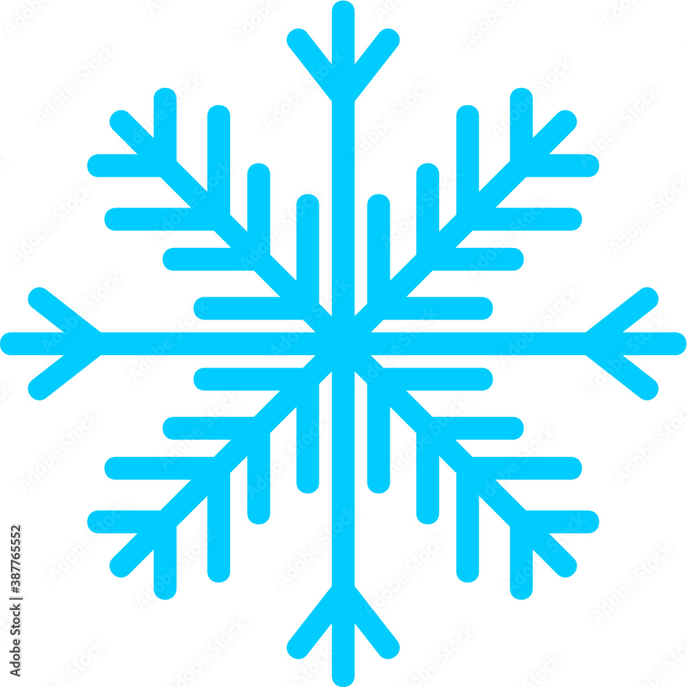 Vector illustration of the blue snowflake Vector illustration of the blue snowflake