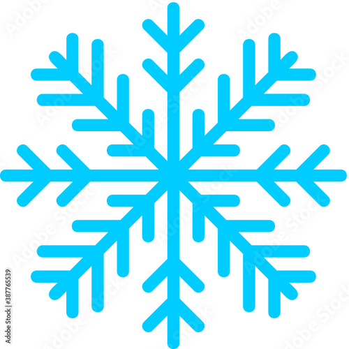 Vector illustration of the blue snowflake