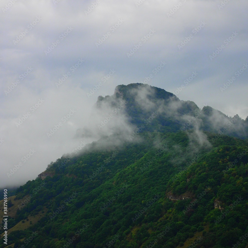 clouds over the mountains