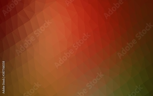 Dark Multicolor, Rainbow vector shining triangular background.