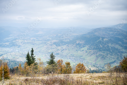 Beautiful mountain landscape in the national nature park in autumn