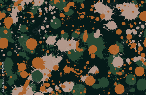 Seamless stained camouflage repeat pattern
