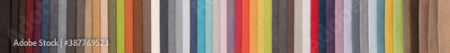 samples of different colored fabrics photo