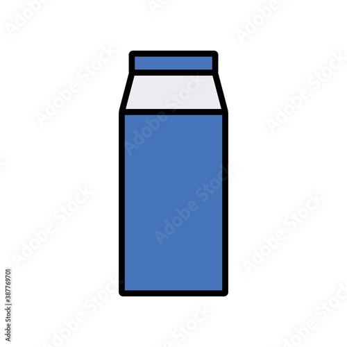Milk icon Color Design Vector Template Illustration