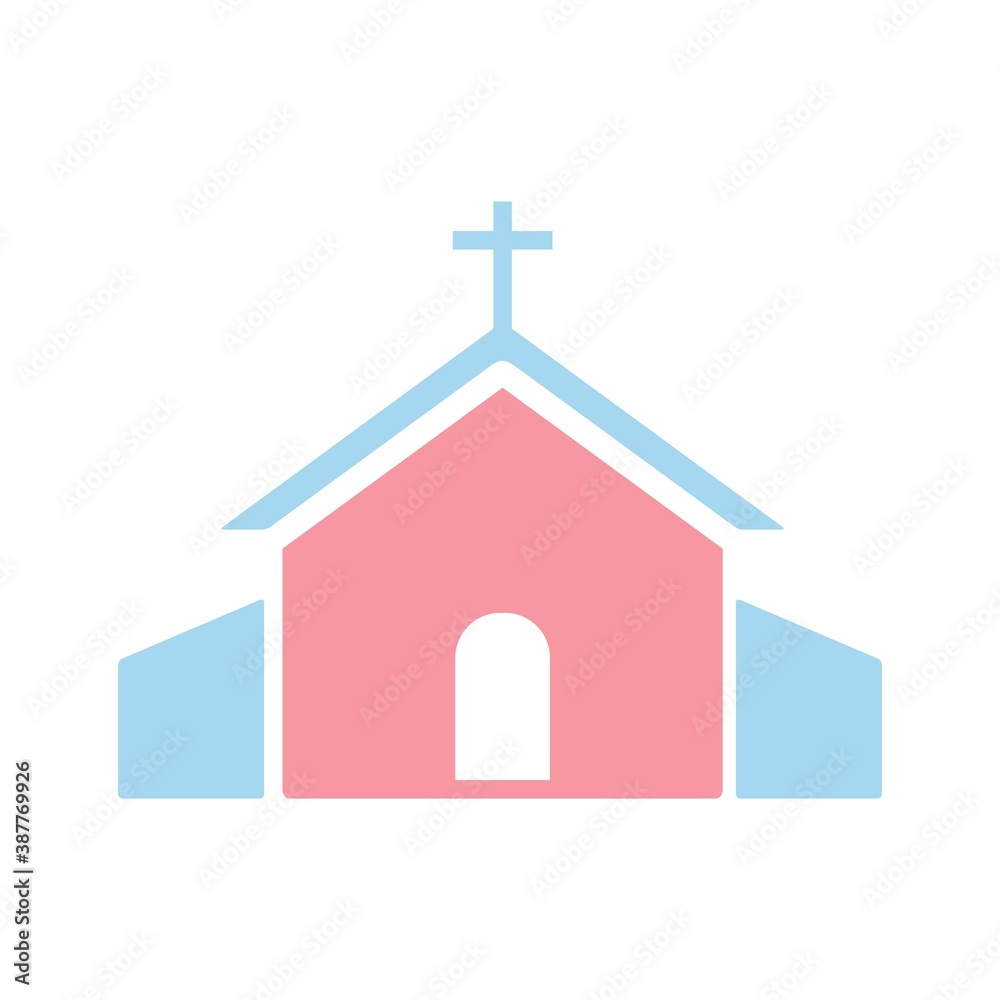 Church Icon Color Design Vector Template Illustration