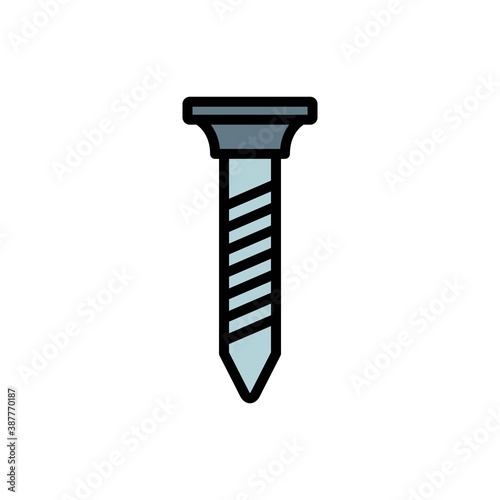 Screw Bolt Icon Color Design Vector Template Illustration