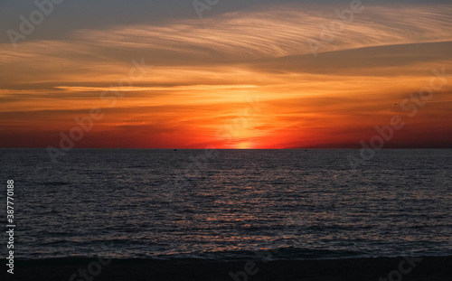 Colores de puesta de sol en el Cabo de gata  Almeria 