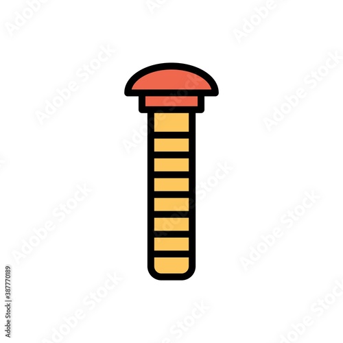 Screw Bolt Icon Color Design Vector Template Illustration