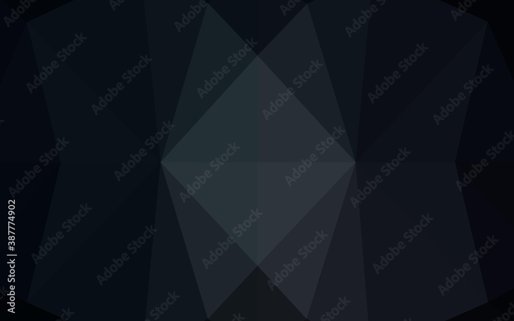 Dark Black vector abstract polygonal cover. Dark Black vector abstract polygonal cover.