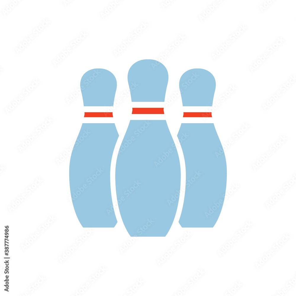 Bowling Icon Vector Logo Template Illustration