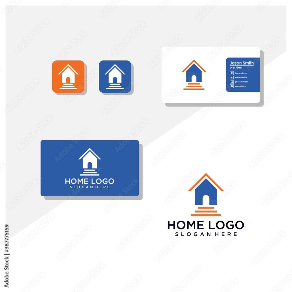 Home logo and business card vector Home logo and business card vector