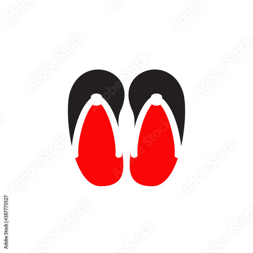 Sandals icon logo design template