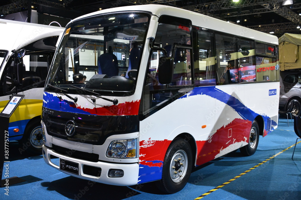 Foton public utility vehicle at Philippine International Motor Show in
