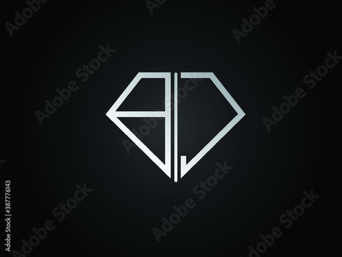 BC diamond shape silver color design
