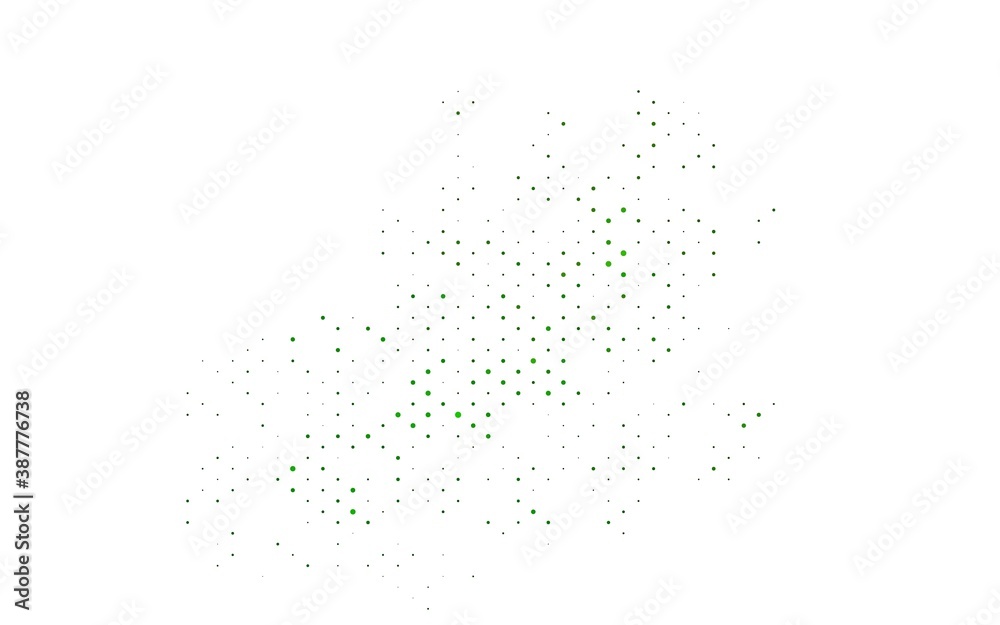 Light Green vector backdrop with dots.