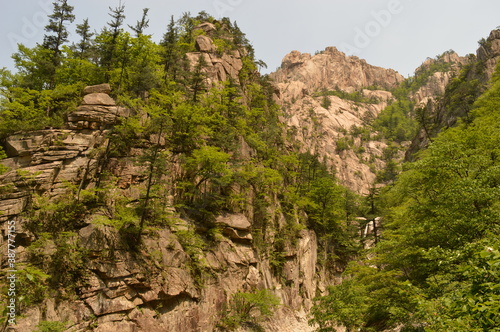 Hiking and climbing in the stunning Seoraksan Mountain Range in South Korea, Asia