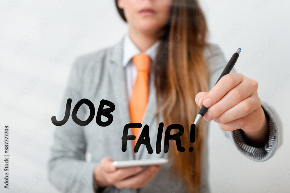Fotografie Word writing text Job Fair