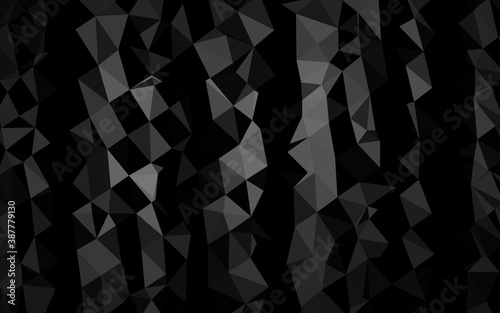 Dark Silver, Gray vector polygonal template. © Dmitry