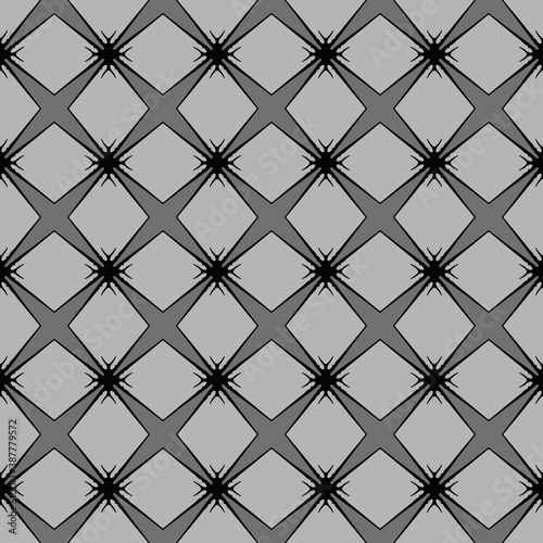 Vector seamless pattern texture background with geometric shapes in grey, black colors.