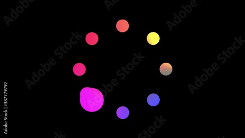 Loop Colorful Loading Circle. 
A cute moving round shape of many color for your loading loader load animation.