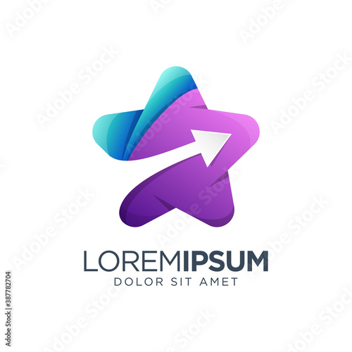 Free Download Star Arrow Logo Design - GFXLoad