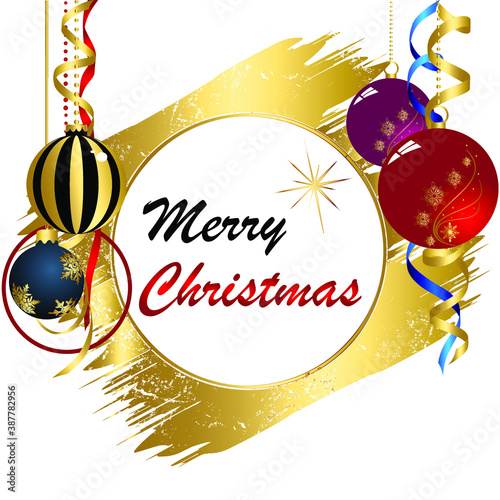christmas card with ribbon