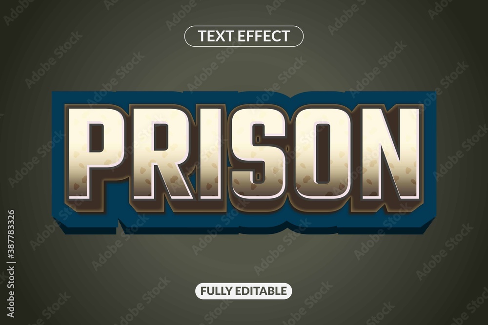 Editable Text Effect Prison Style jail prisoner Game