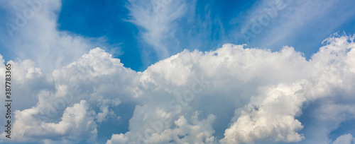  White  Fluffy Clouds In Blue Sky. Background From Clouds.