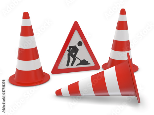 building construction site warning sign