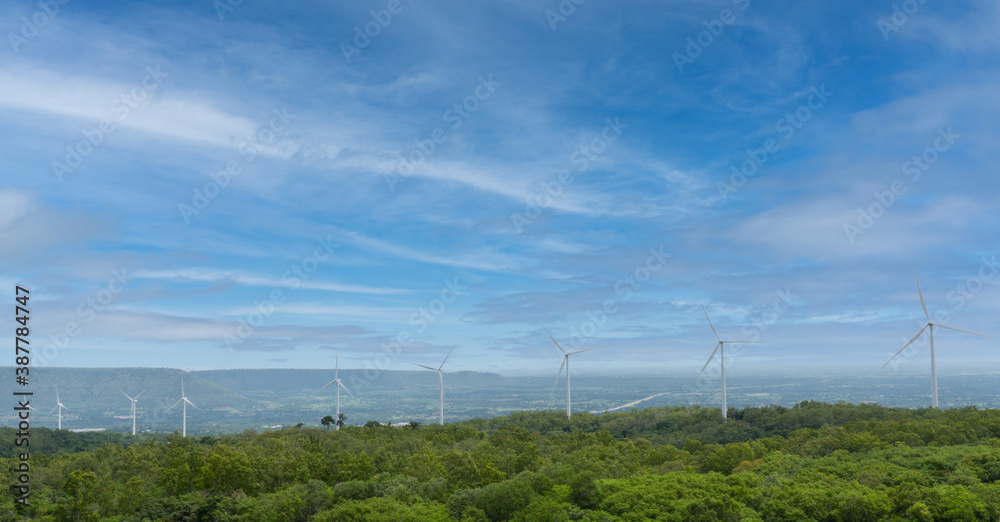 wind turbine field for generate reneable electricity. ecology power concept wind turbine field for generate reneable electricity. ecology power concept