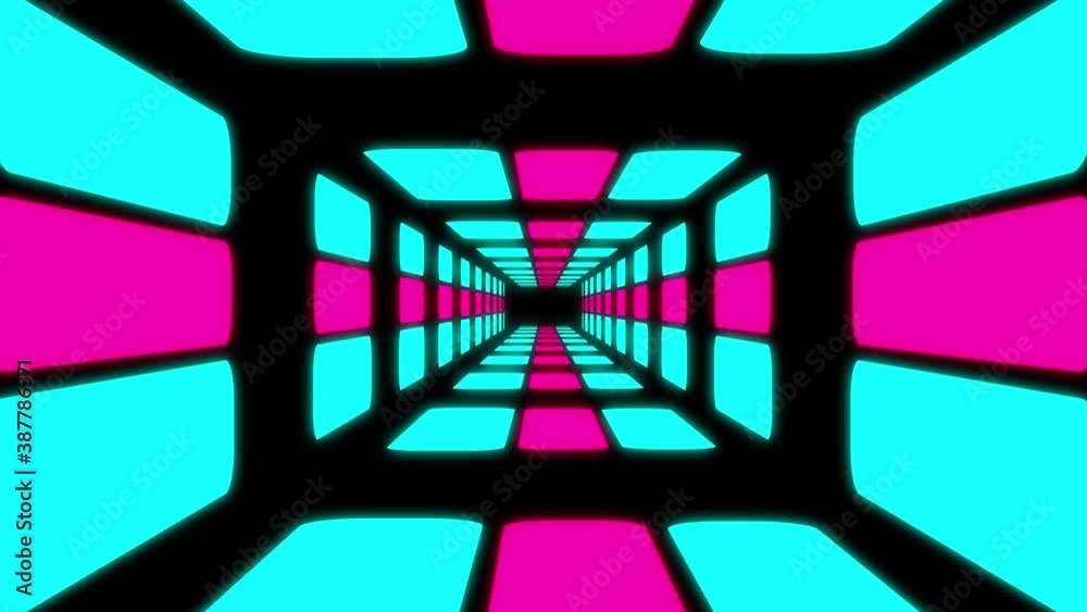 Futuristic VJ motion graphics for music video, EDM club concert, social media. Abstract creative background