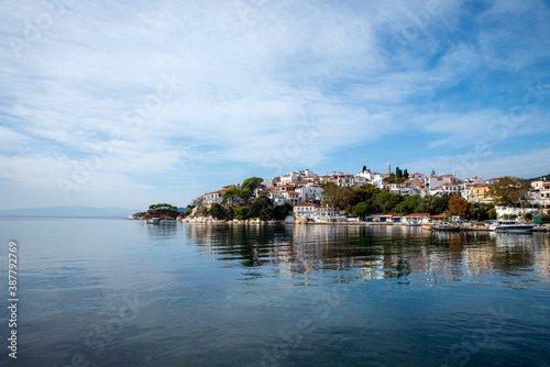 10 25 2020  Greece  island of Skiathos  the beautiful city of Skiathos finds its daily life again  after the end of the summer tourist season.