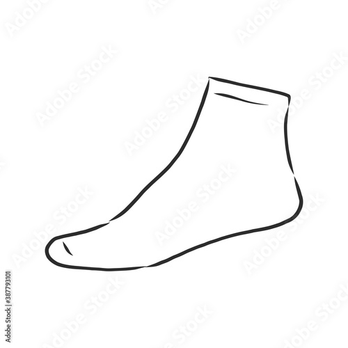 socks. Sketch style. Editable Vector Illustration isolated on white background. socks, vector sketch illustration