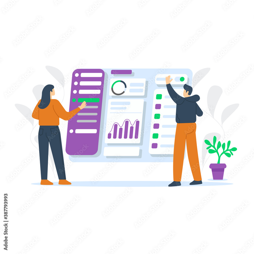Dashboard design vector illustration concept Dashboard design vector illustration concept